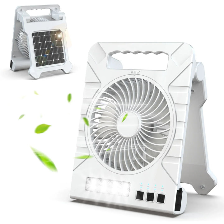Ventilateur de Camping Solaire | Panneau Solaire Pliable | Powerbank & Lumière LED | Ultra-Léger  Marque: VenturioX