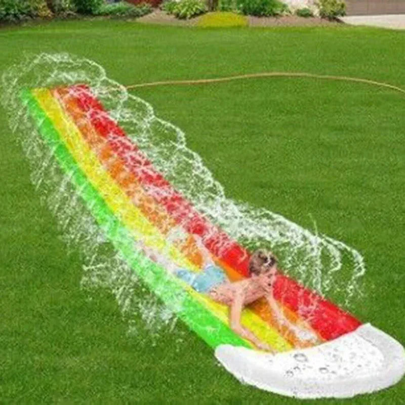 AquaRush Toboggan Aquatique | Toboggan Gonflable avec Fonction Sprinkler | Pour Jardin & Extérieur | Amusement Estival pour Enfants