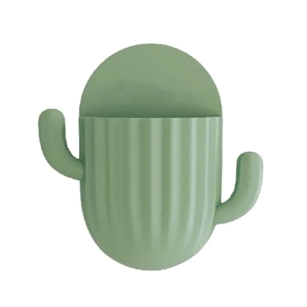 Support mural autocollant CactoHold | Organisateur de brosse à dents et de salle de bain | Sans perçage | 14,5 × 14,5 cm
