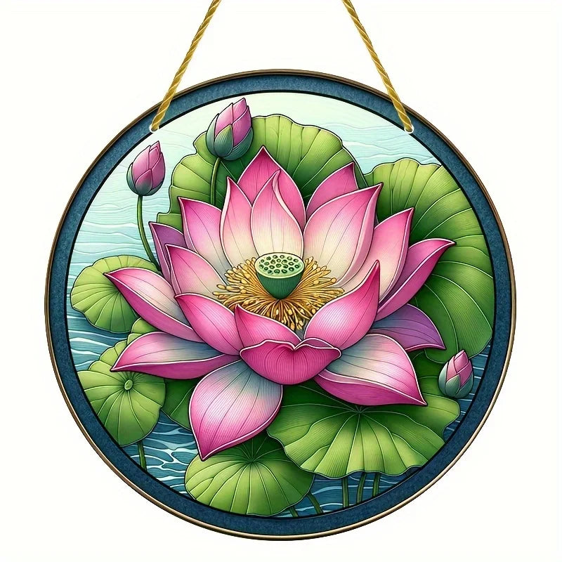 Attrape-Soleil Papillon AureliaLight | Panneau Rond en Acrylique | 15×15 cm / 20×20 cm | Décoration de Fenêtre & Mur