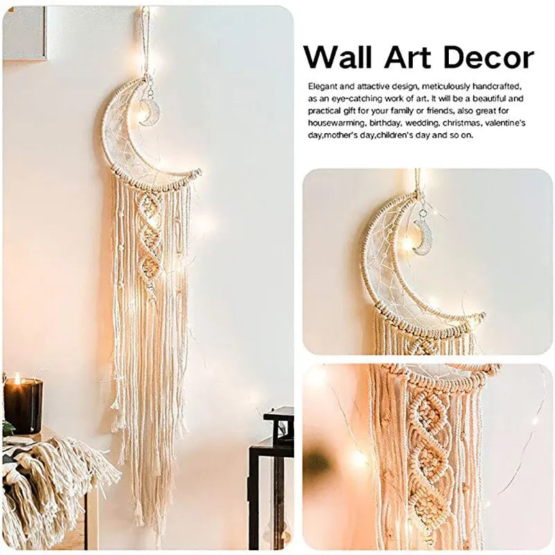 Tapis mural en macramé BohoLoom | 96×20 cm | Macramé fait main au style bohème