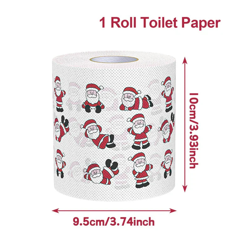 Papier toilette de Noël FestivaRoll | Papier à motif amusant | Bonne année 2026 | Décoration & fournitures de fête