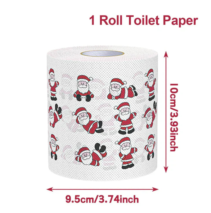 Papier toilette de Noël FestivaRoll | Papier à motif amusant | Bonne année 2026 | Décoration & fournitures de fête
