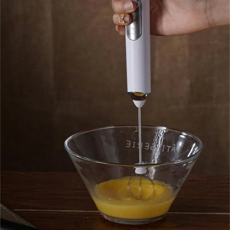 CREMIX Mousseur à lait électrique & Mixeur | 3 Vitesses | Embouts doubles en acier inoxydable | Chargement USB