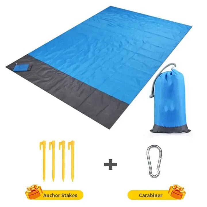 Couverture de Plage AeroLoom | XXL 210x200 cm | Imperméable & Anti-sable | Ultra-légère & Portable
