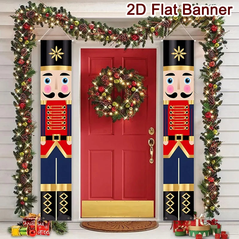 Bannière de porte RoyalNut Casse-Noisette | Décoration de Noël 2025 | Suspendue & Résistante aux intempéries | Pour Intérieur & Extérieur | Nouvel An 2026