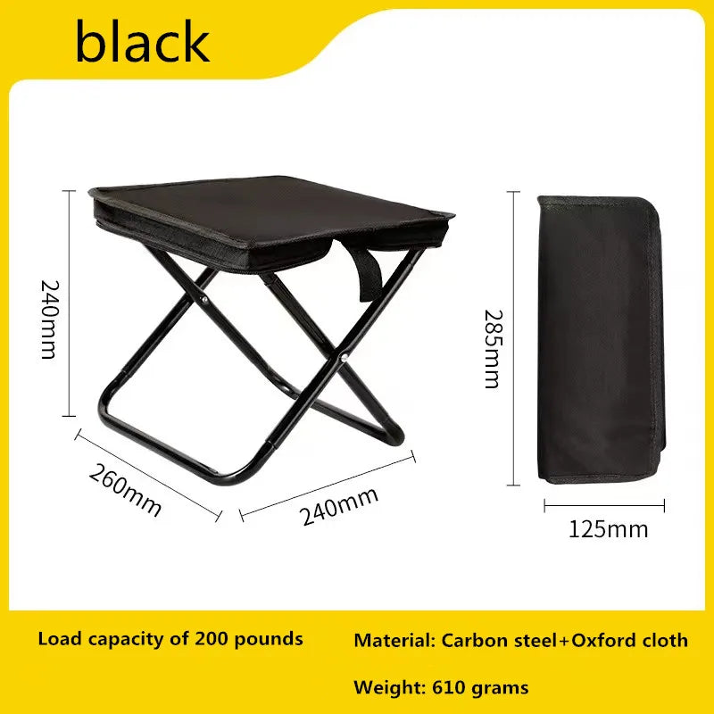 TrekkFlexx Chaise de Camping Pliable | Ultra-légère & Portable | Pour Pêche, Pique-nique & Voyages