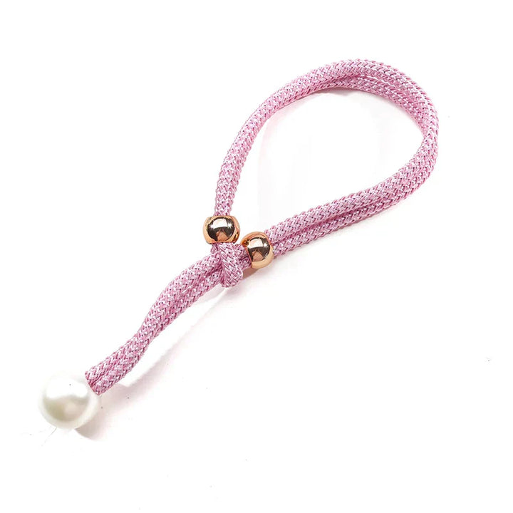 Ruban décoratif Perlina | Avec perles en plastique et détail floral | 52 × 3 cm | Pour cadeaux, déco & projets DIY