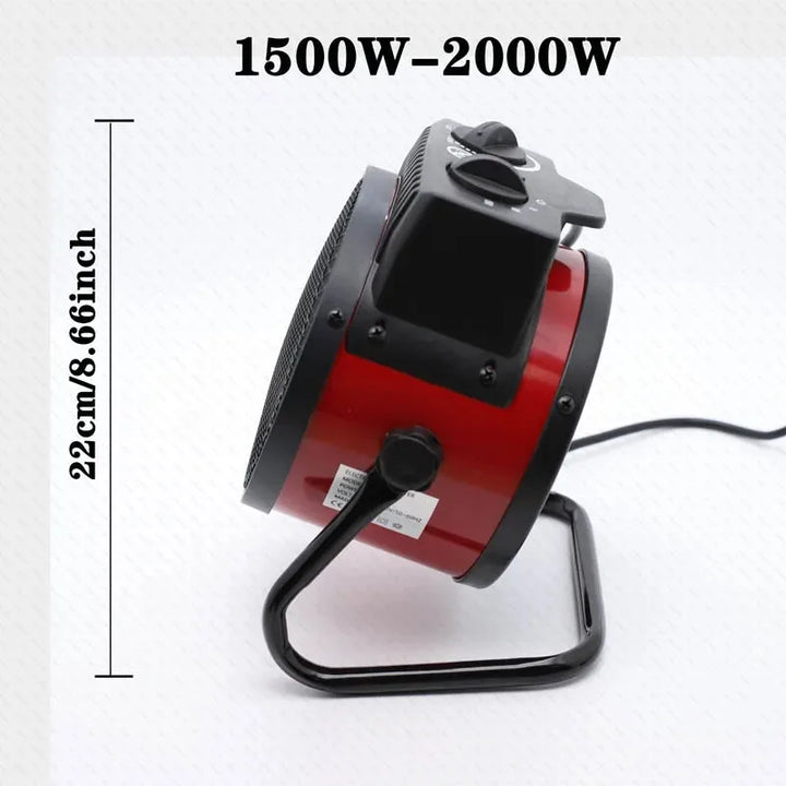 Thermoventis | Chauffage électrique industriel 220V | 3 niveaux de chauffage | PTC céramique | Protection contre la surchauffe & thermostat | Chauffage soufflant portable 1500–3500W