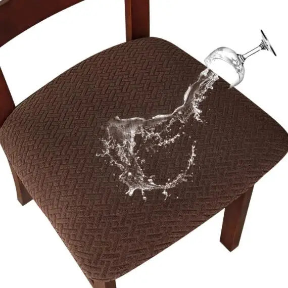 CasaLino | Housses de siège de chaise imperméables | Élastiques et lavables | Design à carreaux | 4 variantes | Pour cuisine et salle à manger