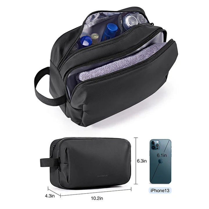 Kosmetixo Trousse de Toilette Imperméable pour Femmes & Hommes | Trousse de Toilette Légère en S/M/L | Accessoires de Voyage pour Produits de Soins & Maquillage | Organiseur de Voyage Unisexe