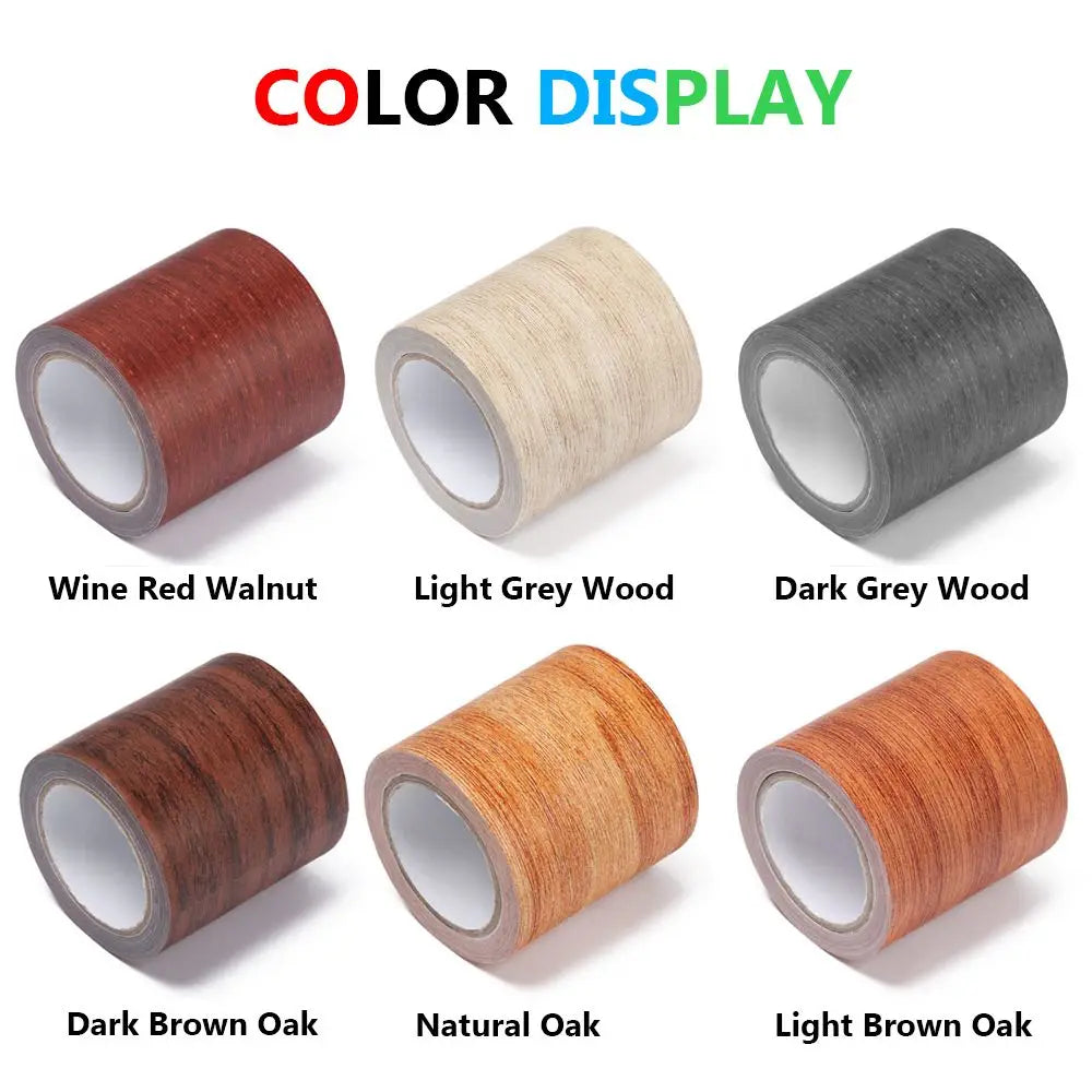 Ruban de réparation de meubles WoodFixx | Ruban décoratif en bois autocollant pour sols, meubles et plinthes