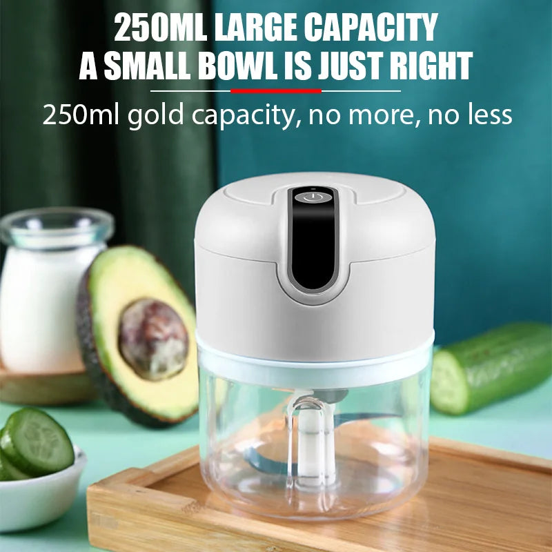 CHOPSY Hachoir Électrique Multifonction | Rechargeable par USB | Pour Ail, Viande & Légumes
