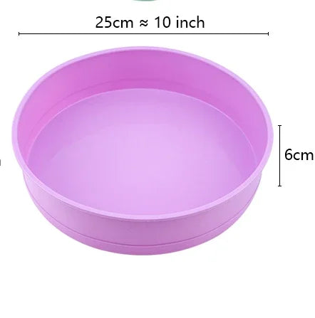 Moule à Gâteau Rond BakeoFlex en Silicone | Antiadhésif & Résistant à la Chaleur | 4–10 pouces (10–25 cm)