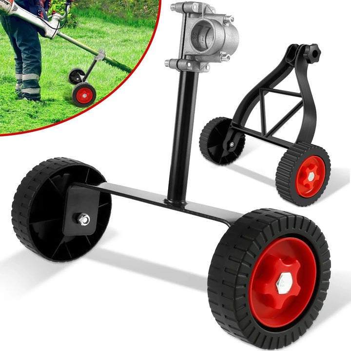 Roue de soutien universelle TRIMNOVA EasyRoll | Réglable en hauteur | Respecte le dos et les bras | Pour tondeuses à gazon et débroussailleuses