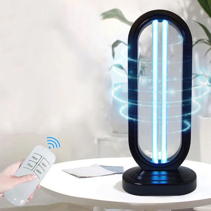 Lampe de désinfection Purevia UV-C | 38W | Avec télécommande & 3 niveaux de minuterie | UV + Ozone | 41,5 × 18 cm