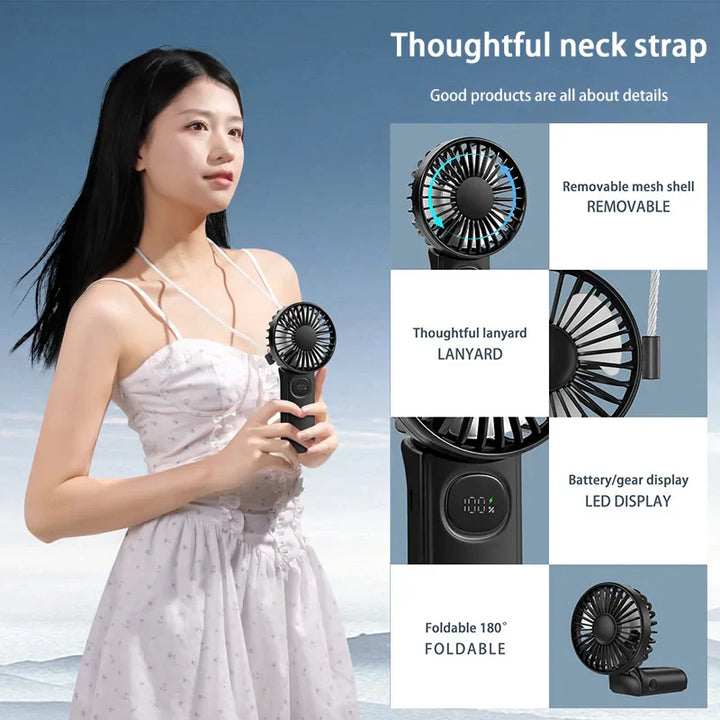 Mini-Ventilateur Ventilio Go | Silencieux & Rechargeable | Fonctionnement USB | Pour les voyages, le bureau & en déplacement