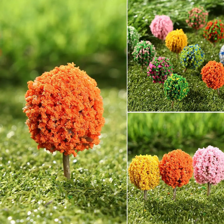 Set de Modèles d'Arbres Miniatures ScenaFlor | 10 pièces | Pour Modélisme & Aménagement Paysager | Petits Arbres Décoratifs en Plastique