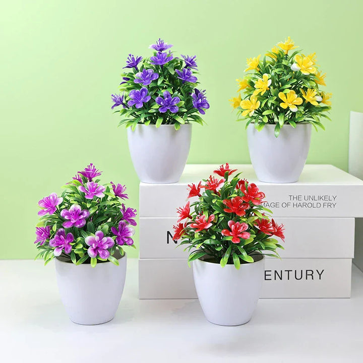 BlütenCharm Fleur Artificielle | Prunier à Cinq Pétales | 7,5×7,5×15 cm