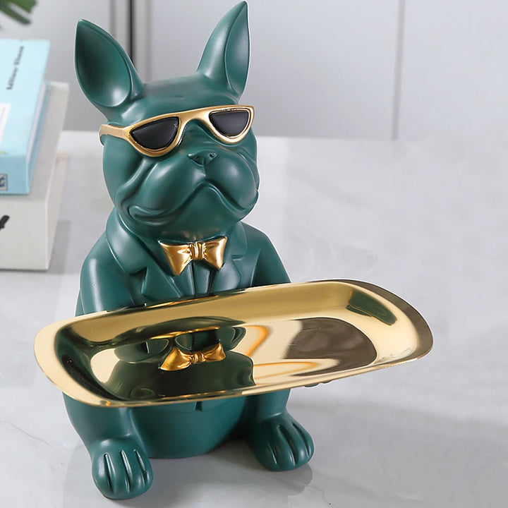 Décoratif en résine Bulldog Decodoggo | 26 cm | En résine | Élégant & Fonctionnel | Pour clés & petits objets