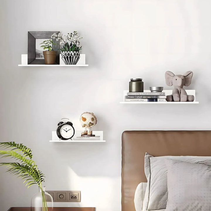 Metallura | Étagère murale en métal | Étagère flottante 30/40/50 cm | Rangement gain de place pour la salle de bain, la cuisine et la chambre