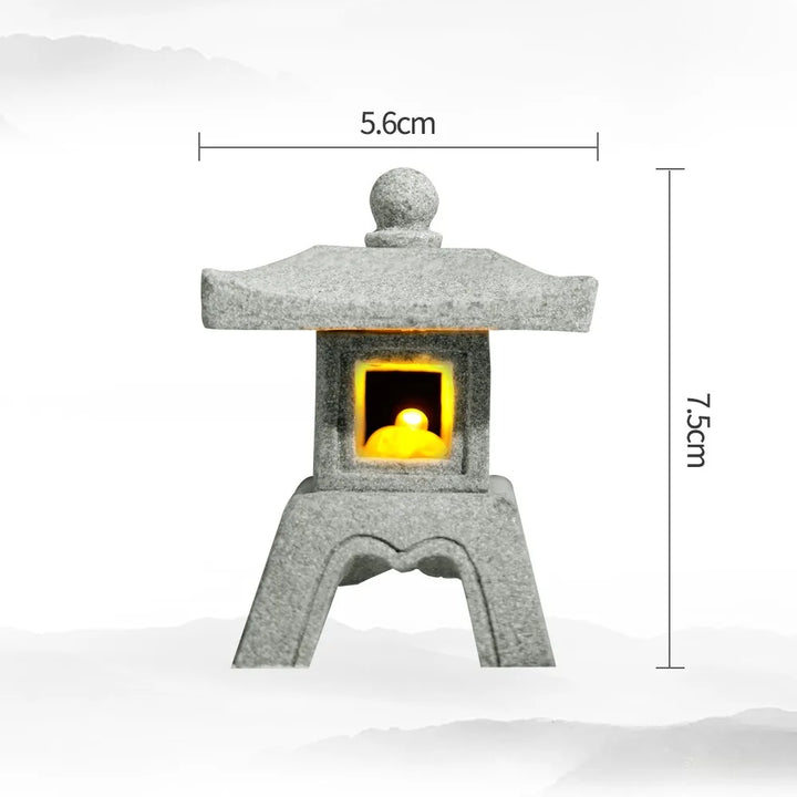 Mini-Pagode ZenStone | Décoration en grès | Pour jardin, bonsaï et oasis zen | Fait main