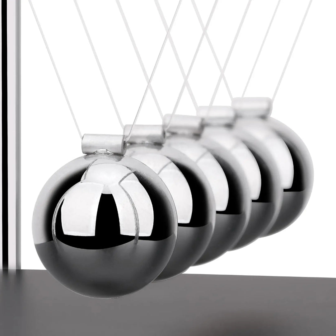 1 PC Pendule Kinetico Newton | Boules d'équilibre | Mouvement infini | Acier & Bois Boules d'Acier d'Équilibre Mouvement Perpétuel Boule de Collision Enseignement Scolaire, Physique Science Pendule Décoration d'Intérieur