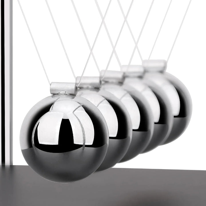 1 PC Pendule Kinetico Newton | Boules d'équilibre | Mouvement infini | Acier & Bois Boules d'Acier d'Équilibre Mouvement Perpétuel Boule de Collision Enseignement Scolaire, Physique Science Pendule Décoration d'Intérieur
