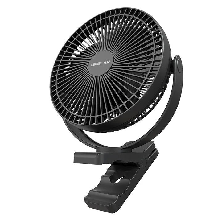 Clip-Ventilateur BreeziClip | 8 pouces | Silencieux & Rechargeable | Batterie de 10.000 mAh | Pour poussettes, camping & à la maison