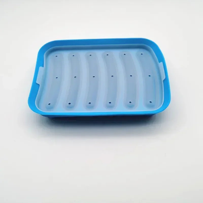 SausiForm | Moule à saucisse en silicone avec couvercle | Alimentaire & Résistant à la chaleur | 17,5×13,5×3,5 cm