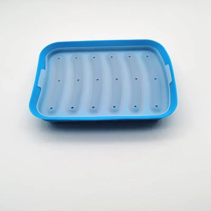 SausiForm | Moule à saucisse en silicone avec couvercle | Alimentaire & Résistant à la chaleur | 17,5×13,5×3,5 cm