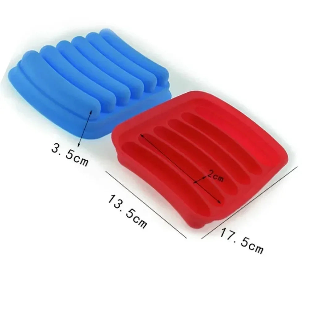 SausiForm | Moule à saucisse en silicone avec couvercle | Alimentaire & Résistant à la chaleur | 17,5×13,5×3,5 cm