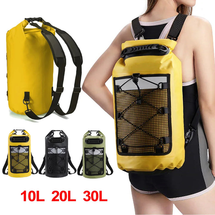 Sac étanche AQUARIX Motion | 10/20/30 L | Rolltop & bandoulière | Pour kayak, plage & trekking