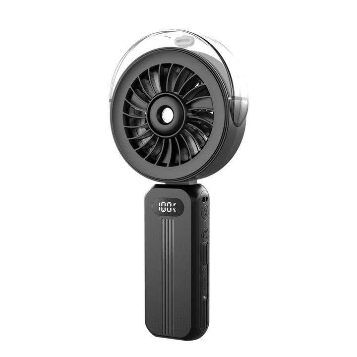 Mini-Ventilateur Breezora Pro | Pliable & Portable | Avec Fonction Spray & Chargement USB | Pour Main, Bureau & Collier