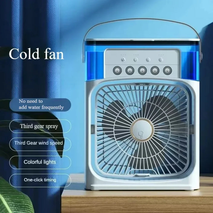 Refroidisseur d'air BrisaAir | Ventilateur à 3 vitesses & humidificateur d'air | Avec minuterie & lumière LED | Réservoir de 600ml