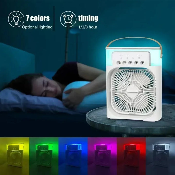 Refroidisseur d'air BrisaAir | Ventilateur à 3 vitesses & humidificateur d'air | Avec minuterie & lumière LED | Réservoir de 600ml