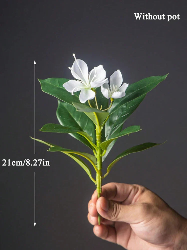 TropiLeaf Azalée Branche d'Azalée & Figuier artificiel | 21–40 cm | Feuilles & Fleurs Tropicales | Décoration pour Maison, Bureau & Jardin