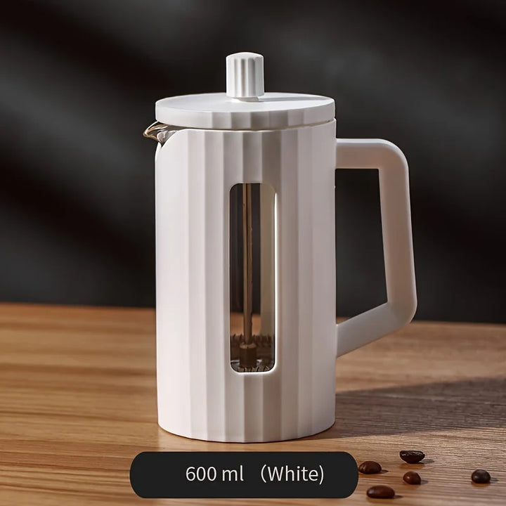 BrewVista | Presse Française à Café | 600 ml | Verre Borosilicate & Filtre en Acier Inoxydable | Pour la Maison & en Plein Air