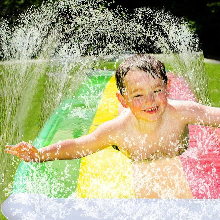 AquaRush Toboggan Aquatique | Toboggan Gonflable avec Fonction Sprinkler | Pour Jardin & Extérieur | Amusement Estival pour Enfants