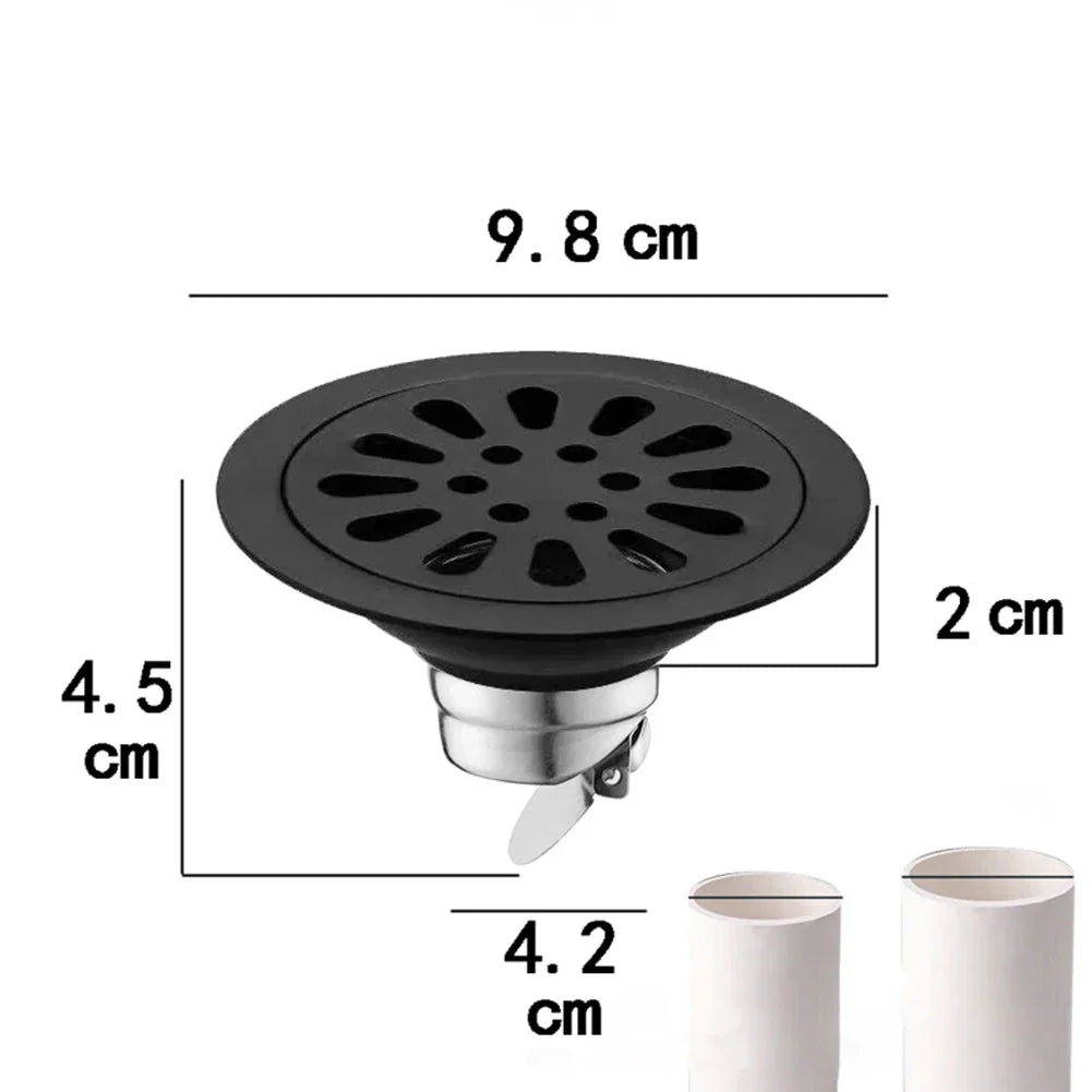 Bouche de drainage AquaShield ProDrain | Protection contre les refoulements & protection contre les odeurs | Acier inoxydable 304 | Étanche aux insectes & aux odeurs | Pour salle de bain, douche & cuisine
