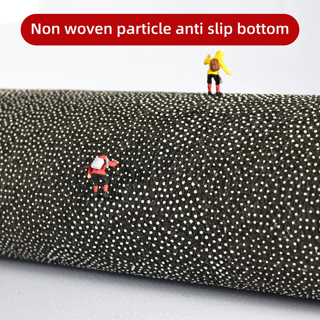 Tapis de Noël | Tapis rouge avec motif de Père Noël et nains | Antidérapant & Absorbant | Intérieur & Extérieur