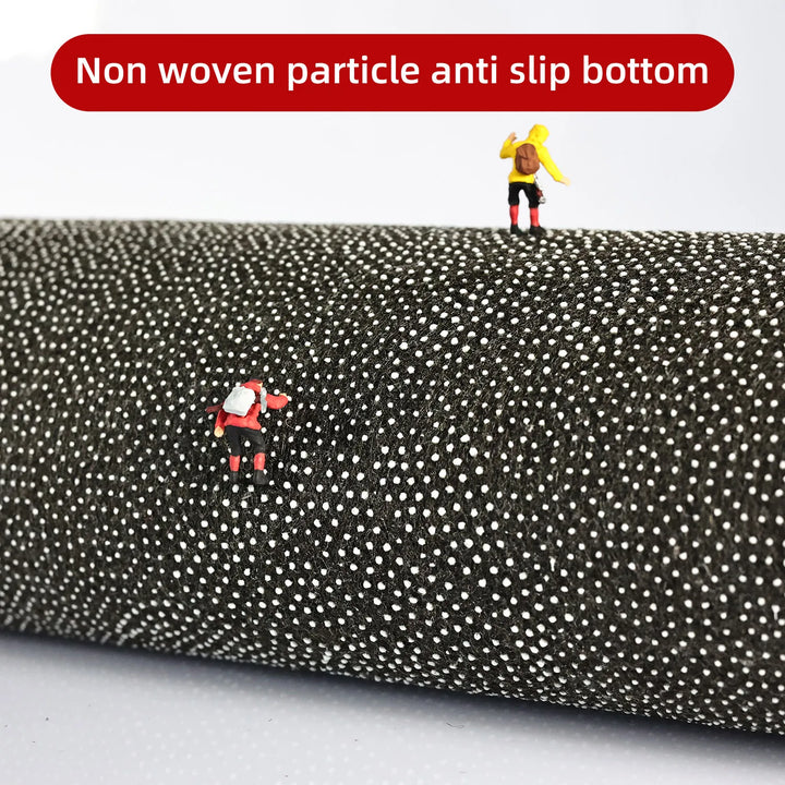 Tapis de Noël | Tapis rouge avec motif de Père Noël et nains | Antidérapant & Absorbant | Intérieur & Extérieur