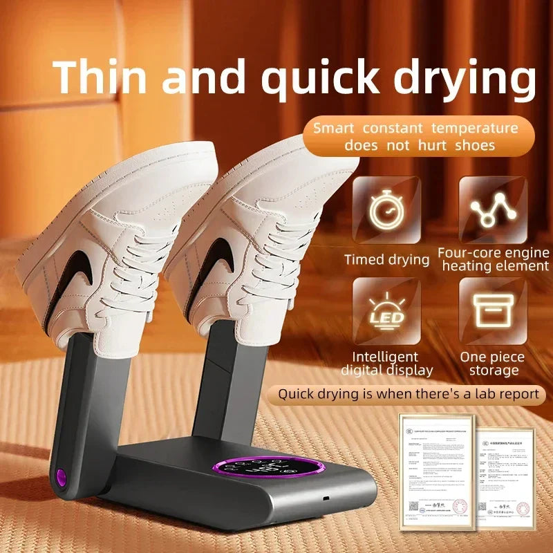DryStep Eco | Séchoir à chaussures économe en énergie | Compact, Rapide & Polyvalent | Pour baskets, bottes & chaussures de sport