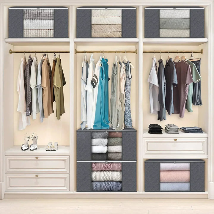 OrdiSpace Sac de rangement vêtements | Pliable & Grand volume | Idéal pour couvertures & organisation de placard