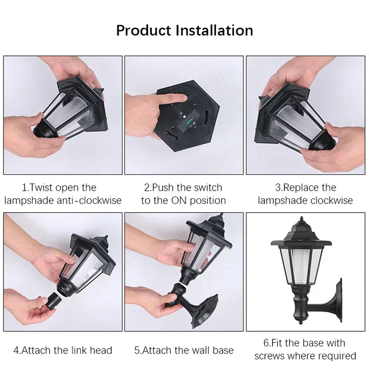 Lampe de jardin solaire Solara | Design hexagonal | Blanc chaud & froid | Durée d'éclairage de 8h | Résistante aux intempéries