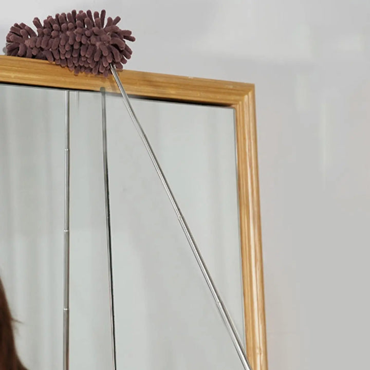 DUSTELLA Duster télescopique | Extensible jusqu'à 80 cm | Microfibre chenille & poignée en acier inoxydable – Pour plafonds, meubles et coins