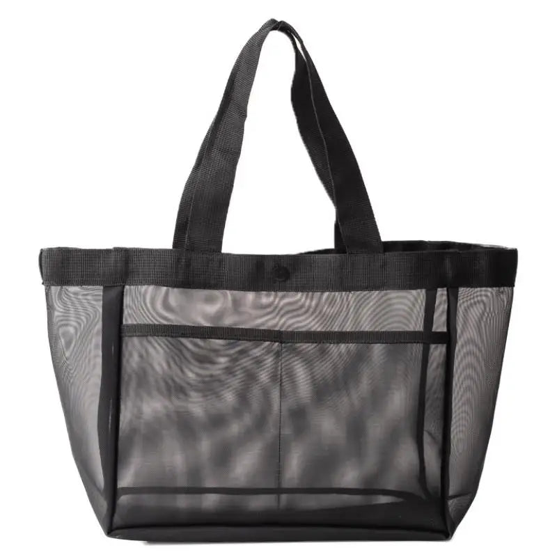 Sac de plage AEROWAVE Mesh | Grand & Respirant | Pour la plage, le sport & les voyages | Léger & Sèche rapidement | Noir