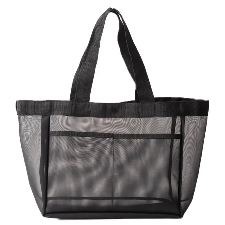 Sac de plage AEROWAVE Mesh | Grand & Respirant | Pour la plage, le sport & les voyages | Léger & Sèche rapidement | Noir