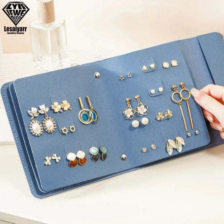 Organisateur de Boucles d'Oreilles LUXBOOK | Design Livre | Cuir PU | Grande Capacité & Portable