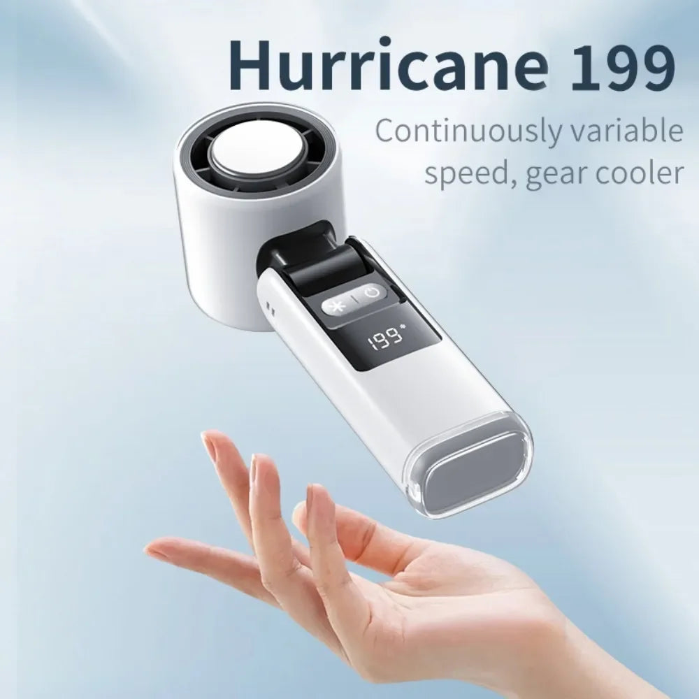 Mini-Ventilateur FroideJet 199 | 199 Vitesses | Mode Refroidissement Glacé | Batterie 4000mAh | Portable & Rechargeable